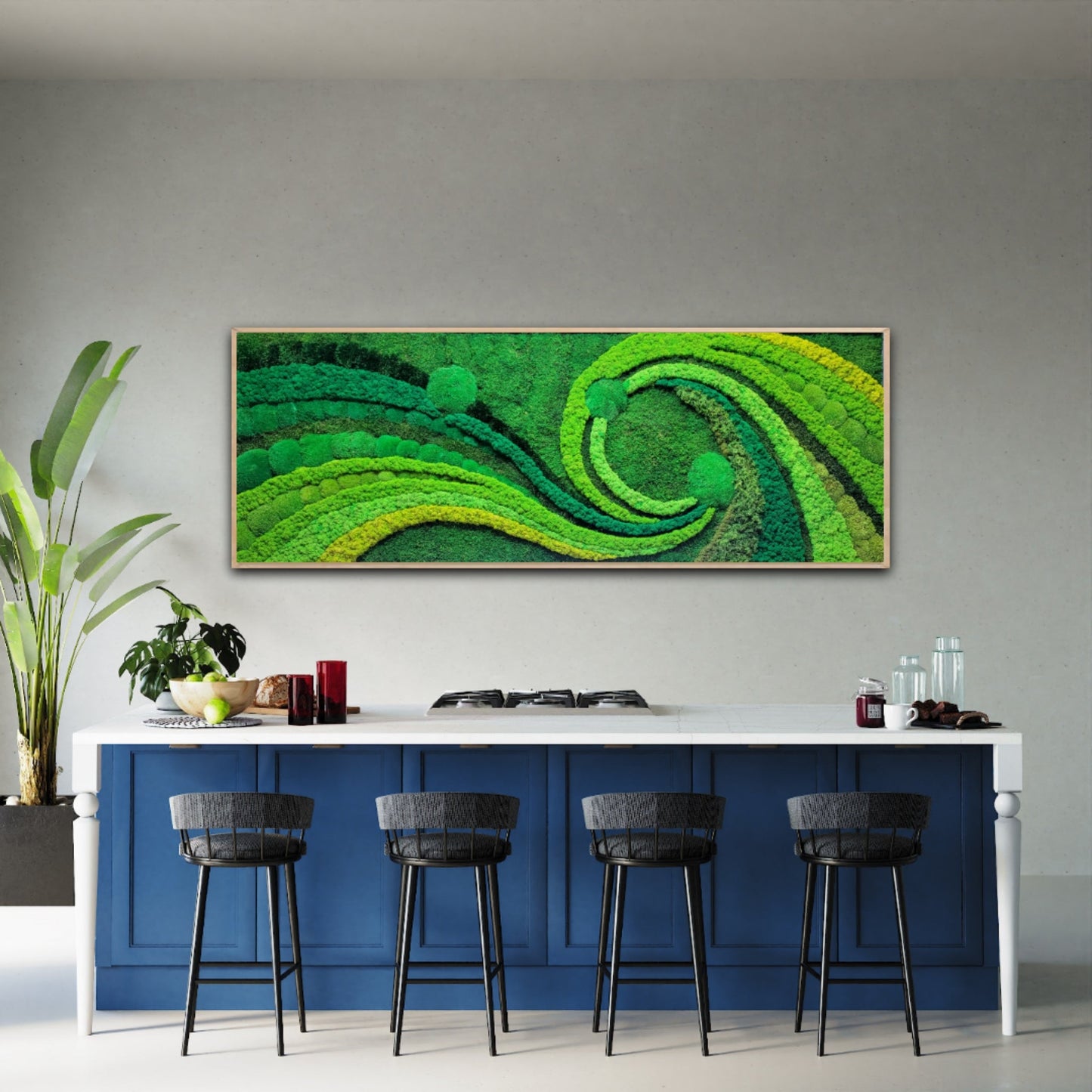 Moss frame, Moss Wall Art, Nature Room Decor, Art Modern wall