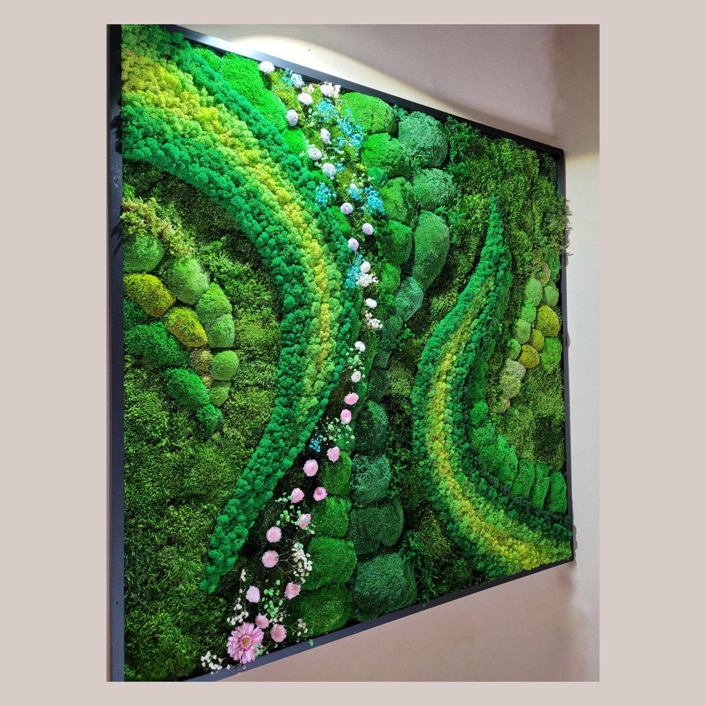 Moss frame, Moss Wall Art, Nature Room Decor, Art Modern wall