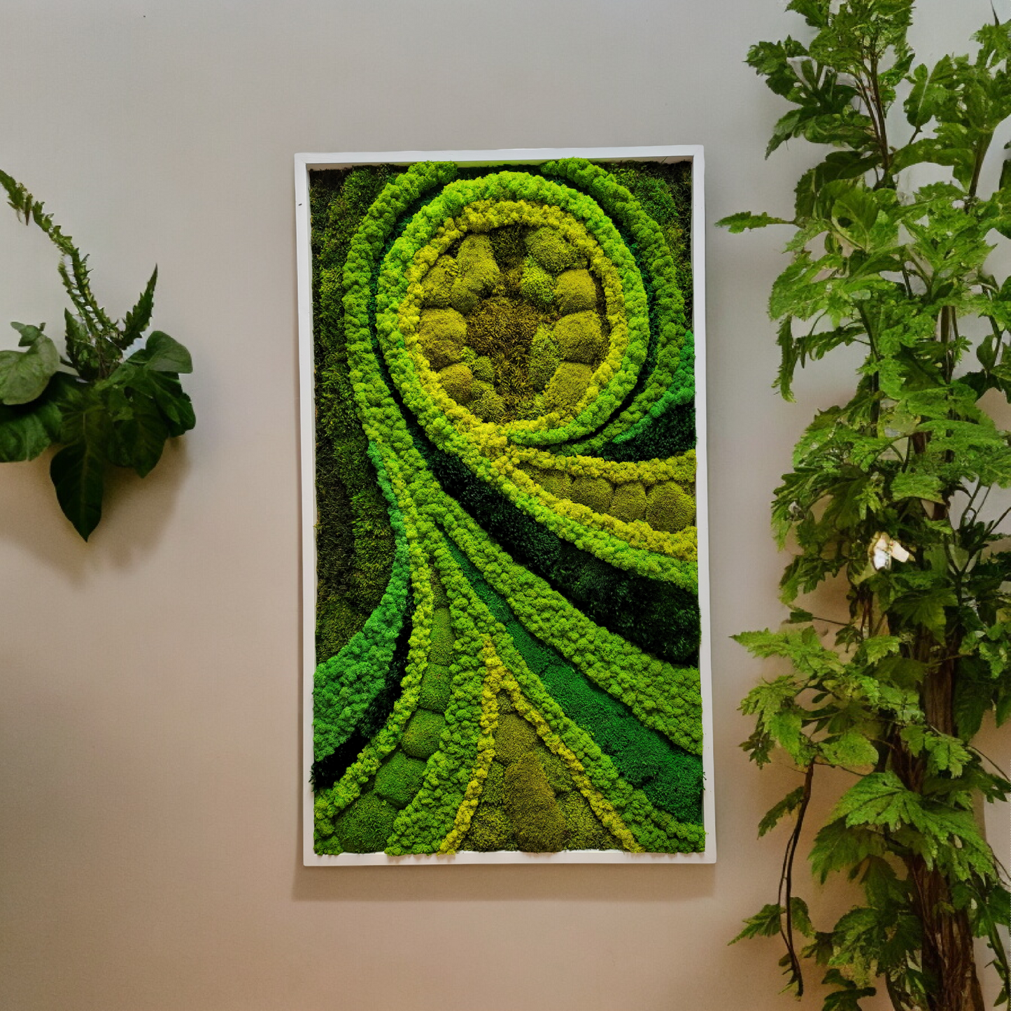 Moss frame, Moss Wall Art, Nature Room Decor, Art Modern wall