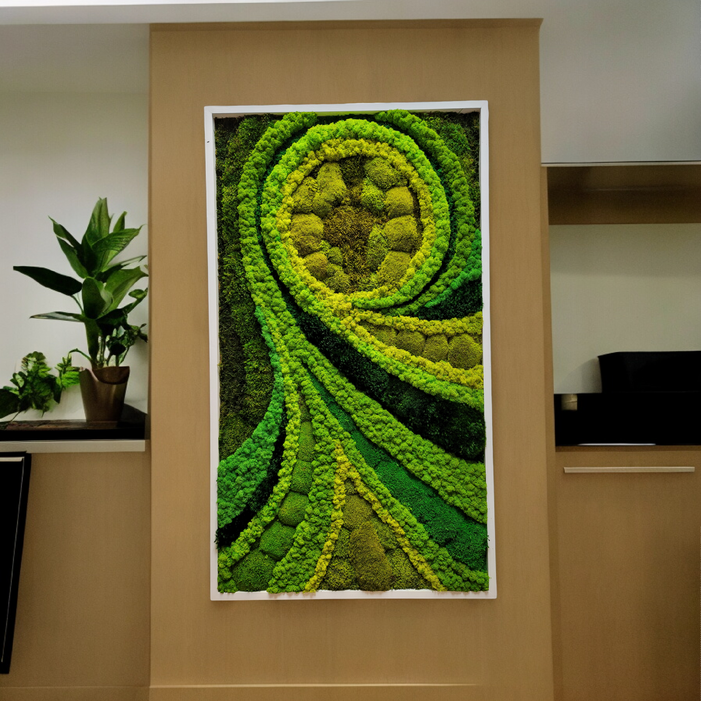 Moss frame, Moss Wall Art, Nature Room Decor, Art Modern wall