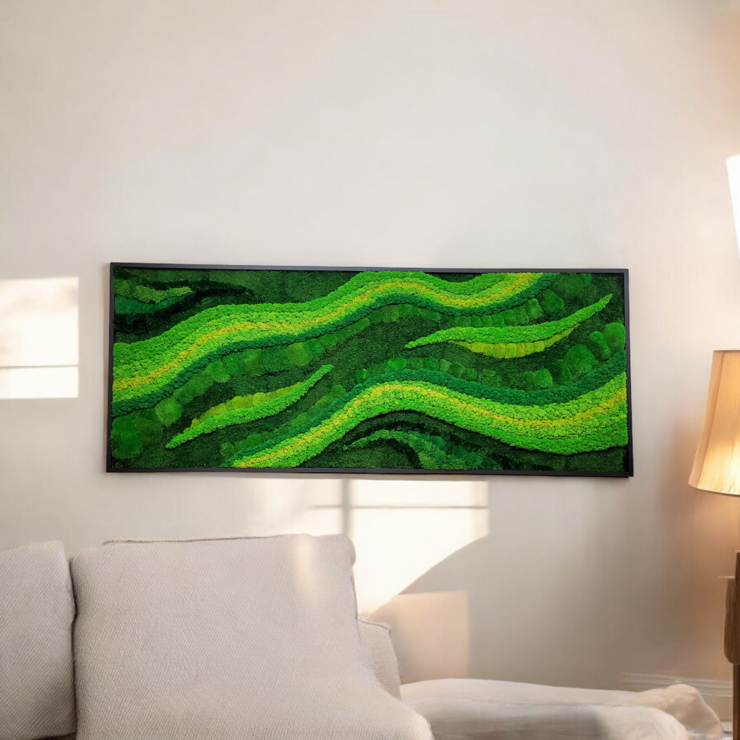 Moss frame, Moss Wall Art, Nature Room Decor, Art Modern wall