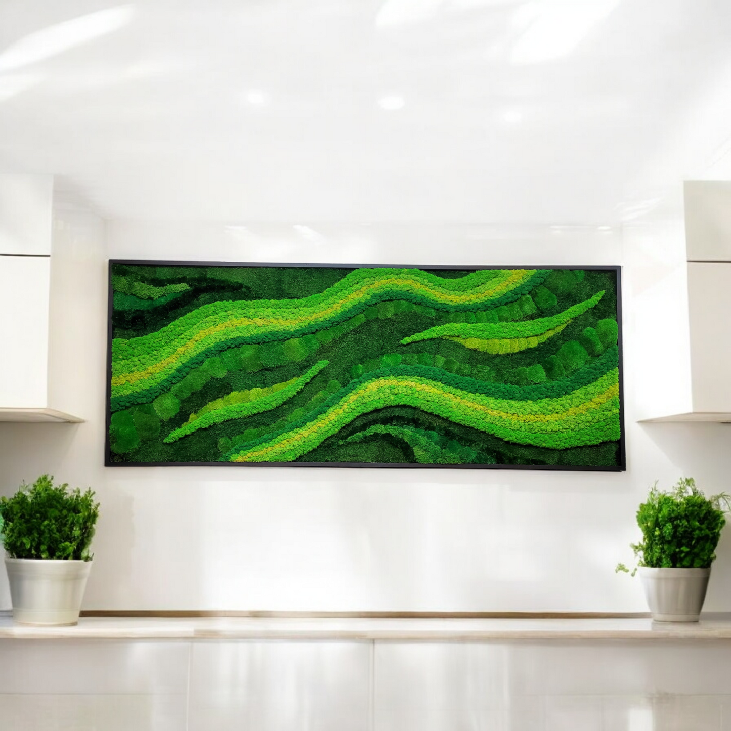 Moss frame, Moss Wall Art, Nature Room Decor, Art Modern wall