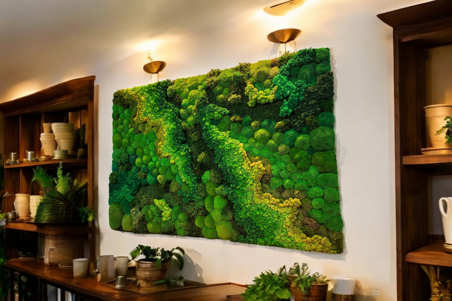 Moss frame, Moss Wall Art, Nature Room Decor, Art Modern wall
