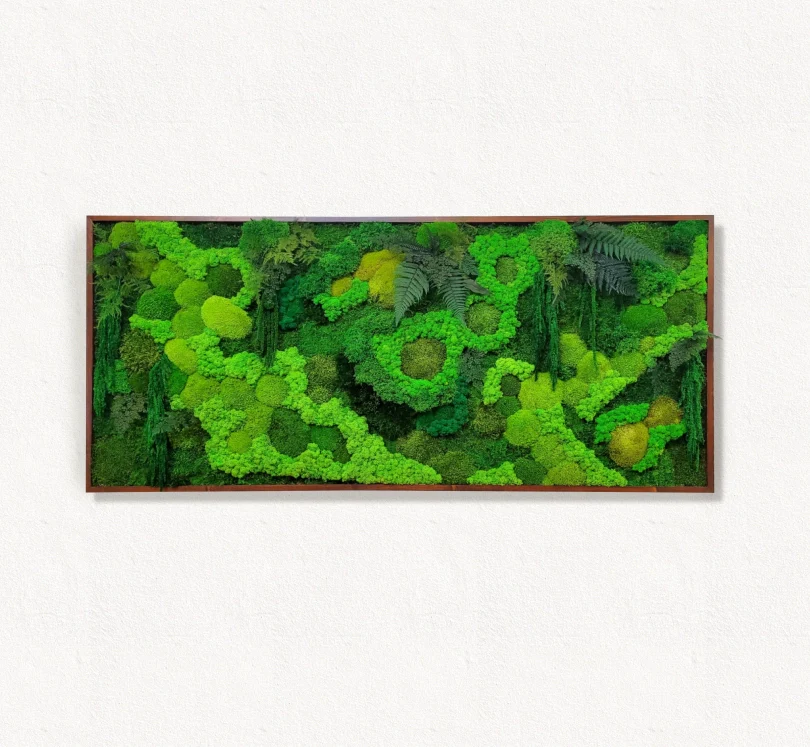 Moss frame, Moss Wall Art, Nature Room Decor, Art Modern wall