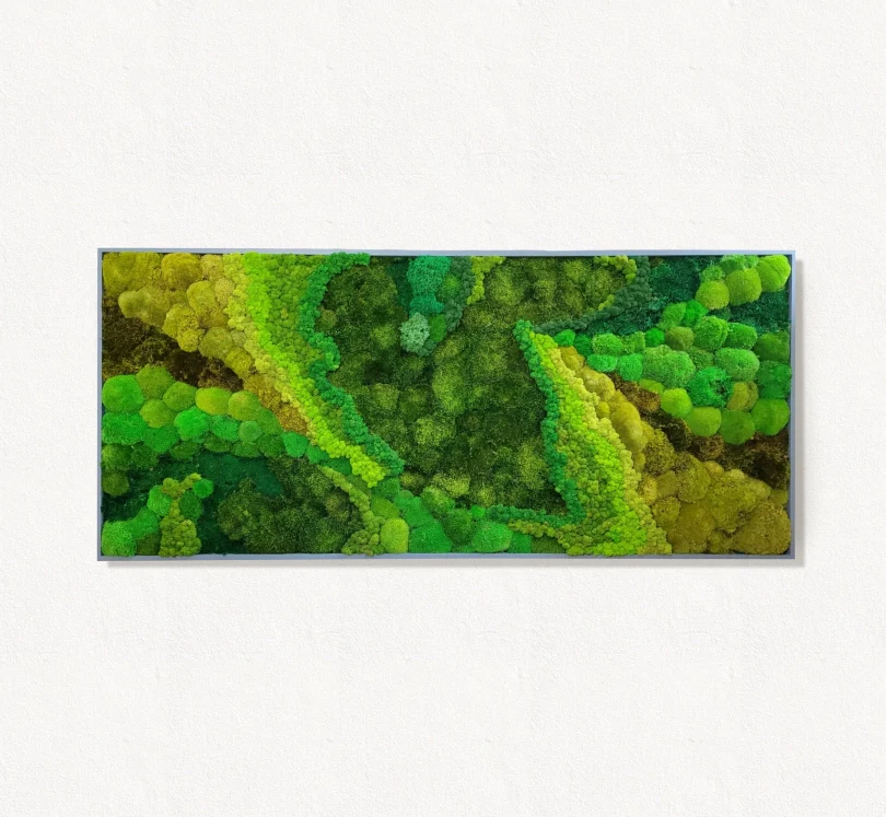 Moss frame, Moss Wall Art, Nature Room Decor, Art Modern wall