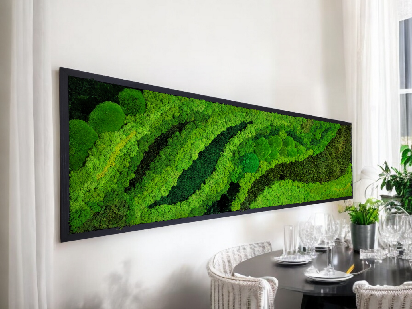 Moss frame, Moss Wall Art, Nature Room Decor, Art Modern wall