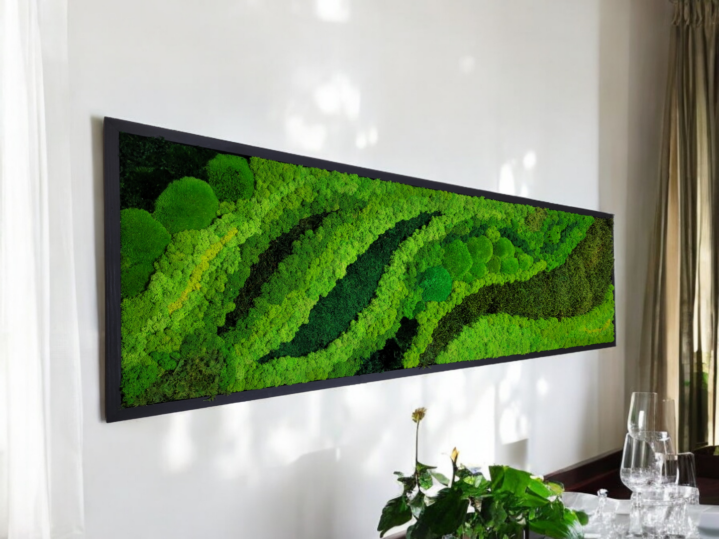 Moss frame, Moss Wall Art, Nature Room Decor, Art Modern wall