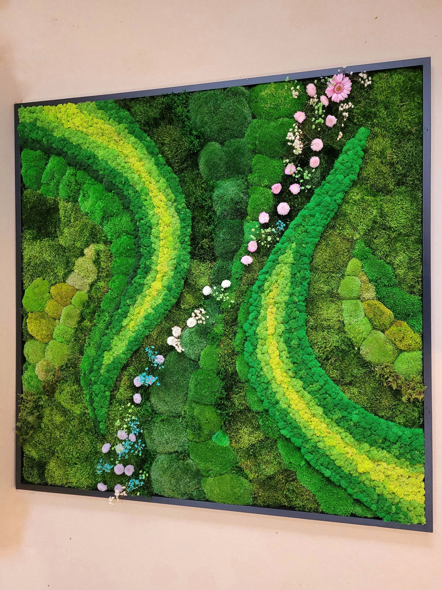 Moss frame,  Moss Wall Art,  Nature Room Decor, Art Modern wall