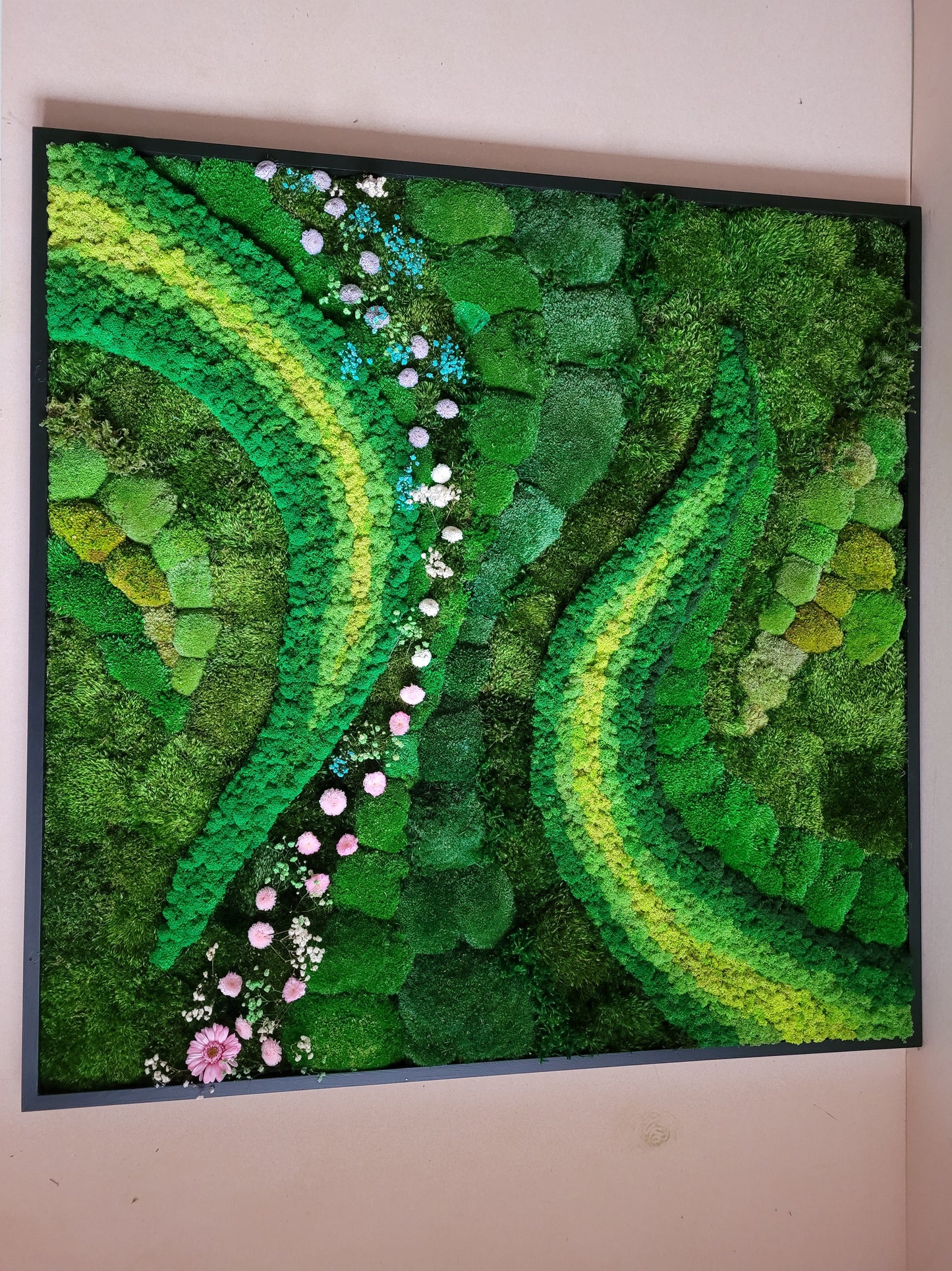 Moss frame,  Moss Wall Art,  Nature Room Decor, Art Modern wall